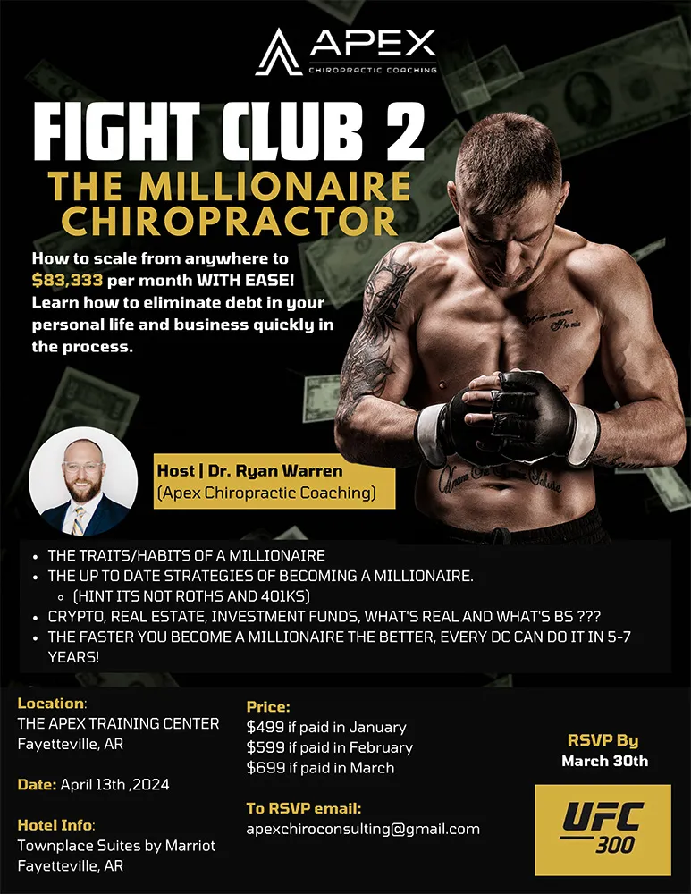 Consulting Company Apex Chiropractic Coaching Fight Night 2