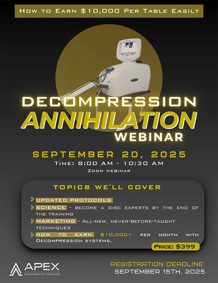 Consulting Company Apex Decompression Annihilation Webinar